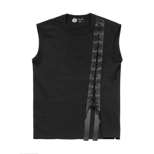 Lace up Sleeveless T-Shirt