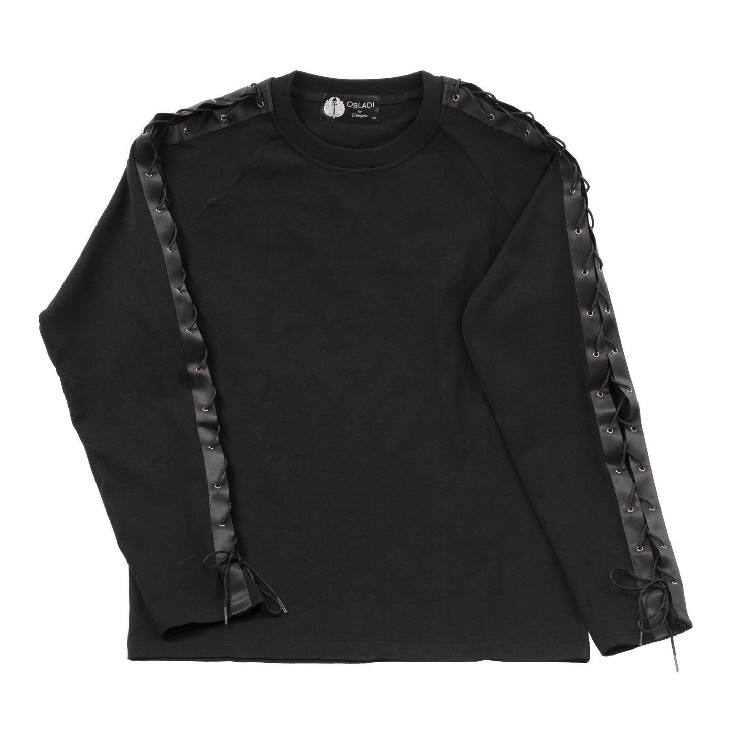 Lace up Raglan Long Sleeves T-Shirt