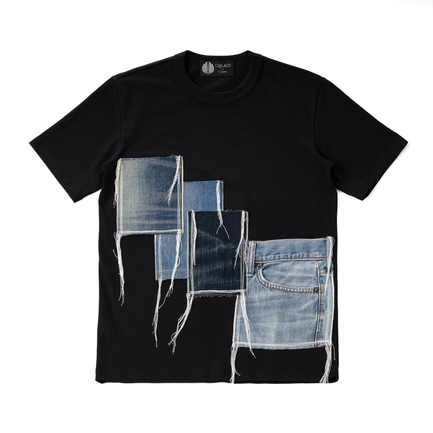 Pocket Jeans Patchwork T-Shirt