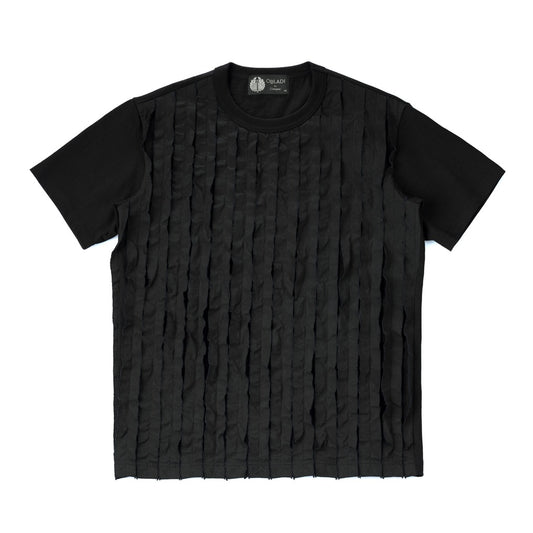 Black Break Tape on Black T-shirt