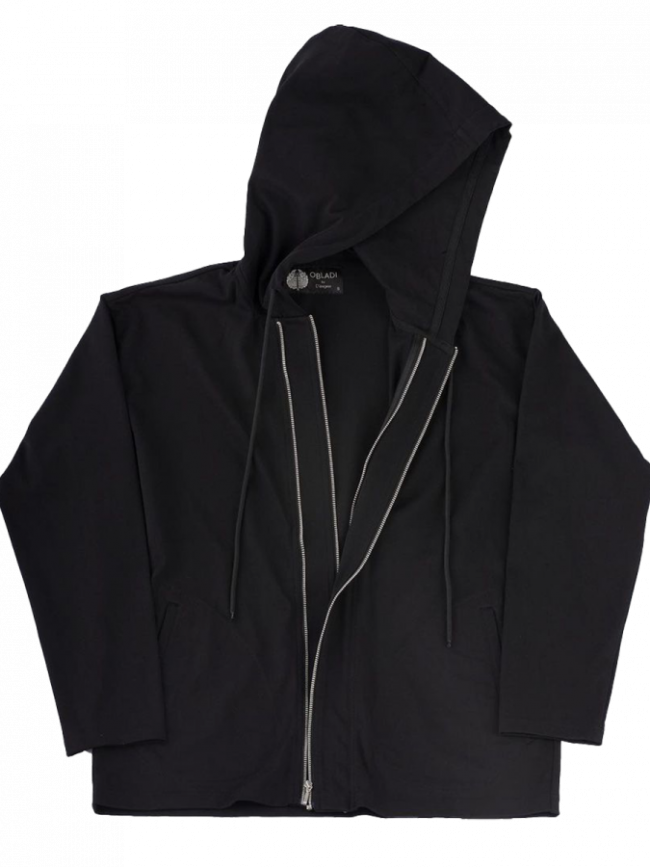 Hooded Cardigan With Double Zippers
