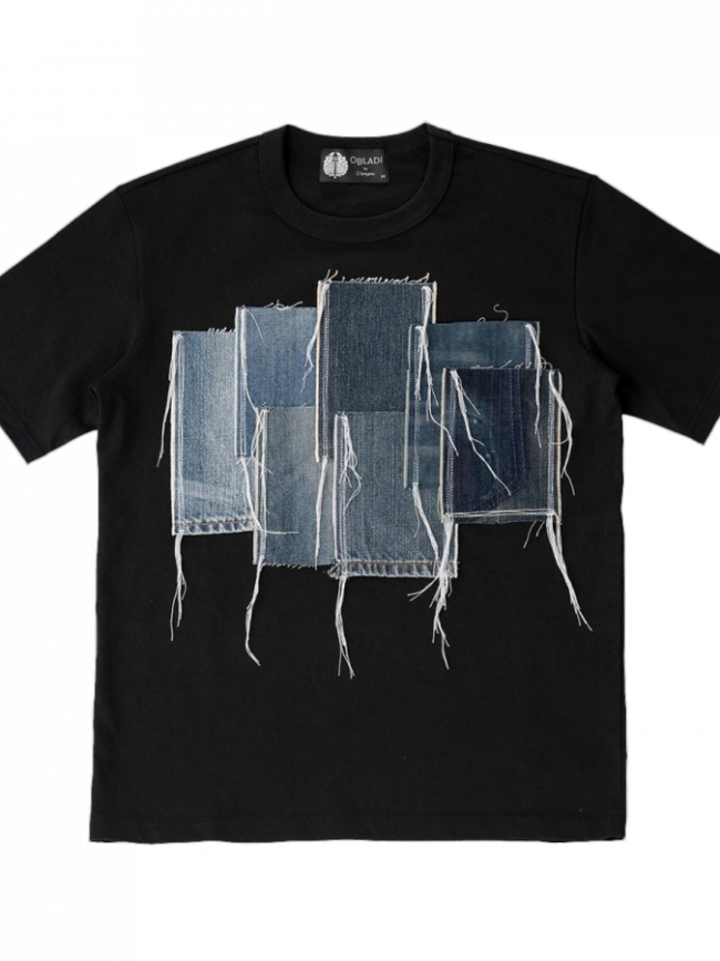 Jeans patchwork t-shirt