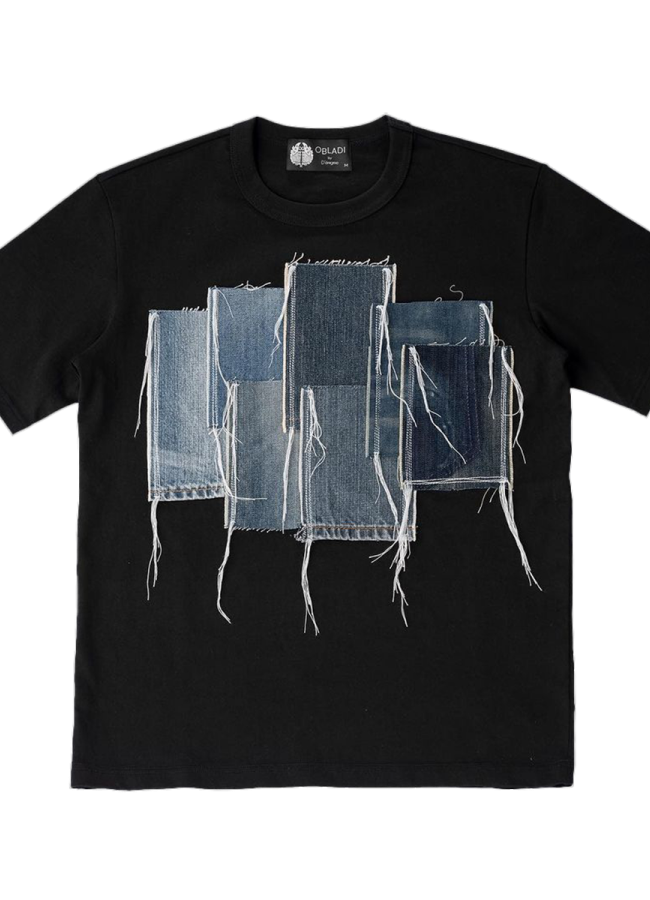 Jeans patchwork t-shirt
