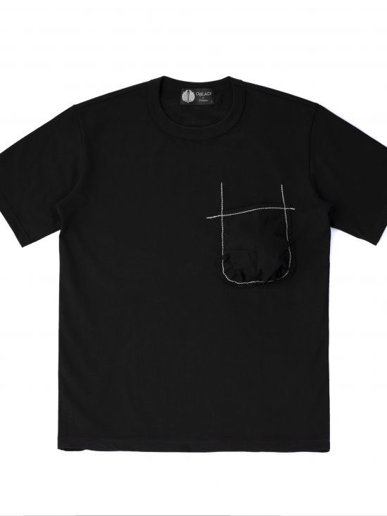 Machine gathered-pocket T-Shirt