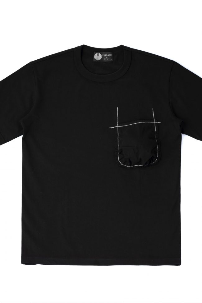 Machine gathered-pocket T-Shirt