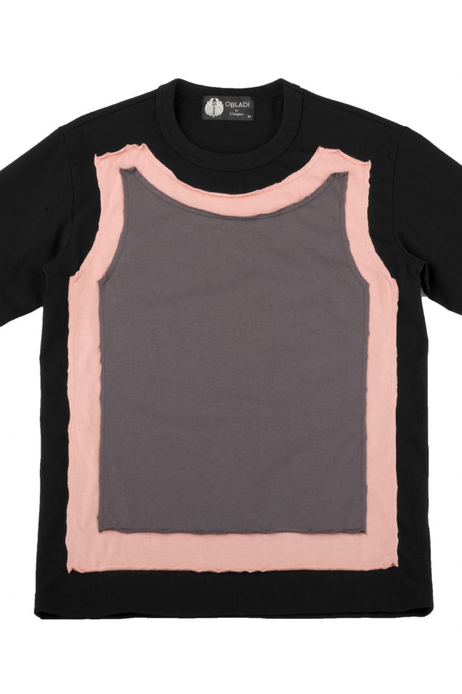 Two layers patchworks t-shirt
