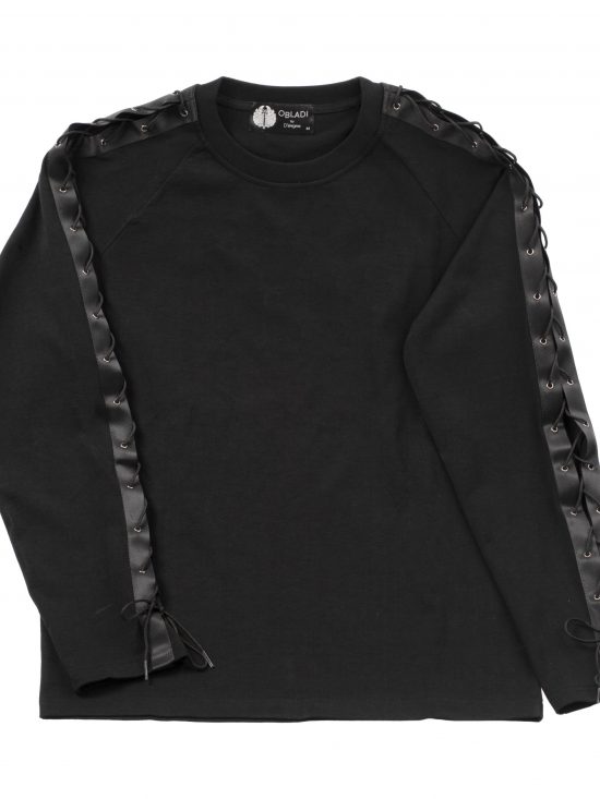 Lace up raglan t-Shirt