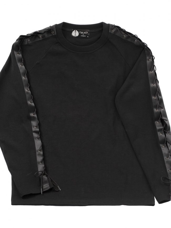 Lace up raglan t-Shirt