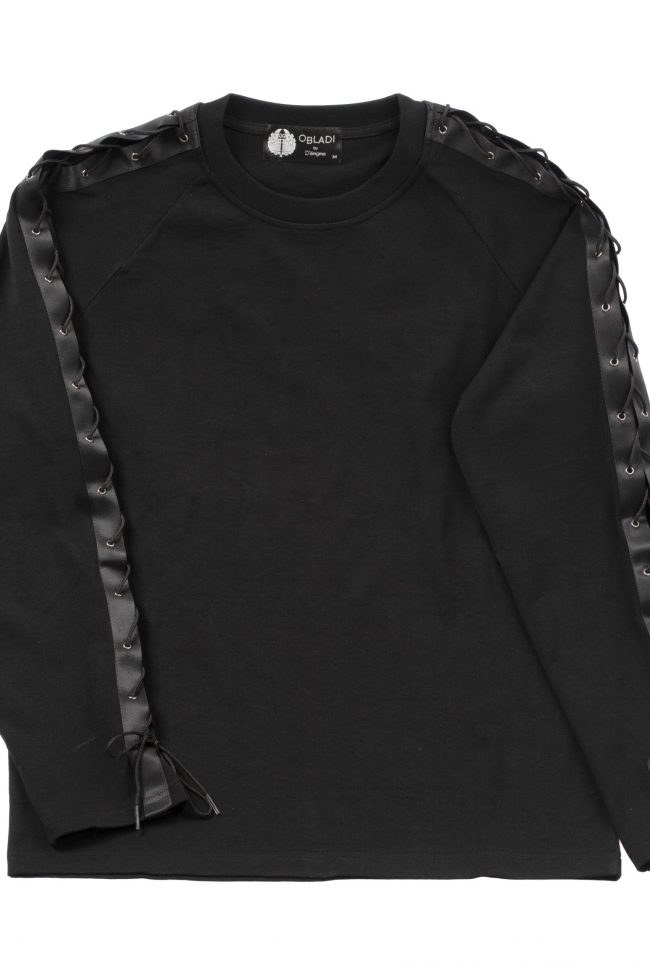 Lace up raglan t-Shirt