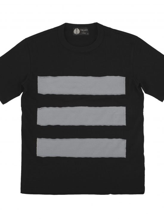 Three stripes patchwork t-Shirt