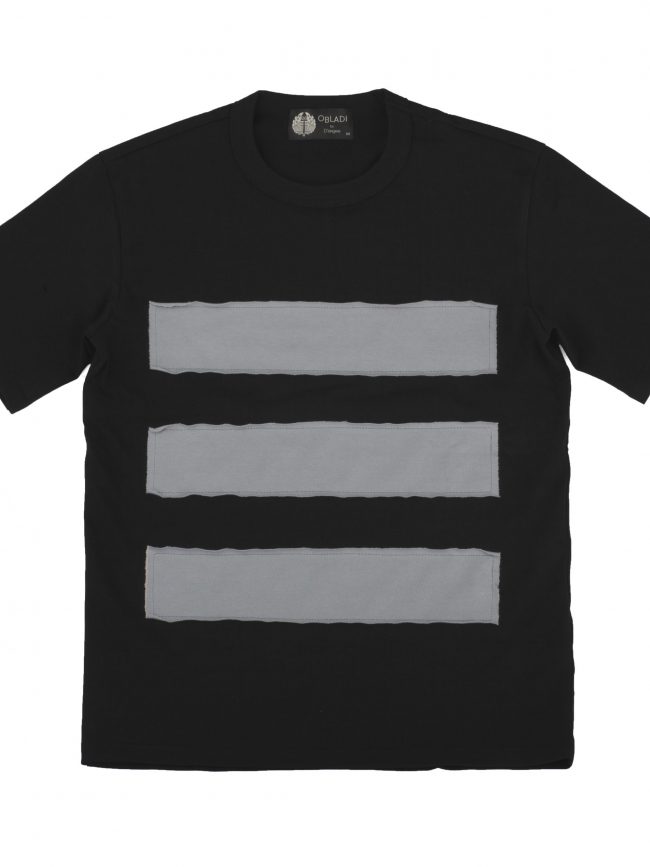 Three stripes patchwork t-Shirt