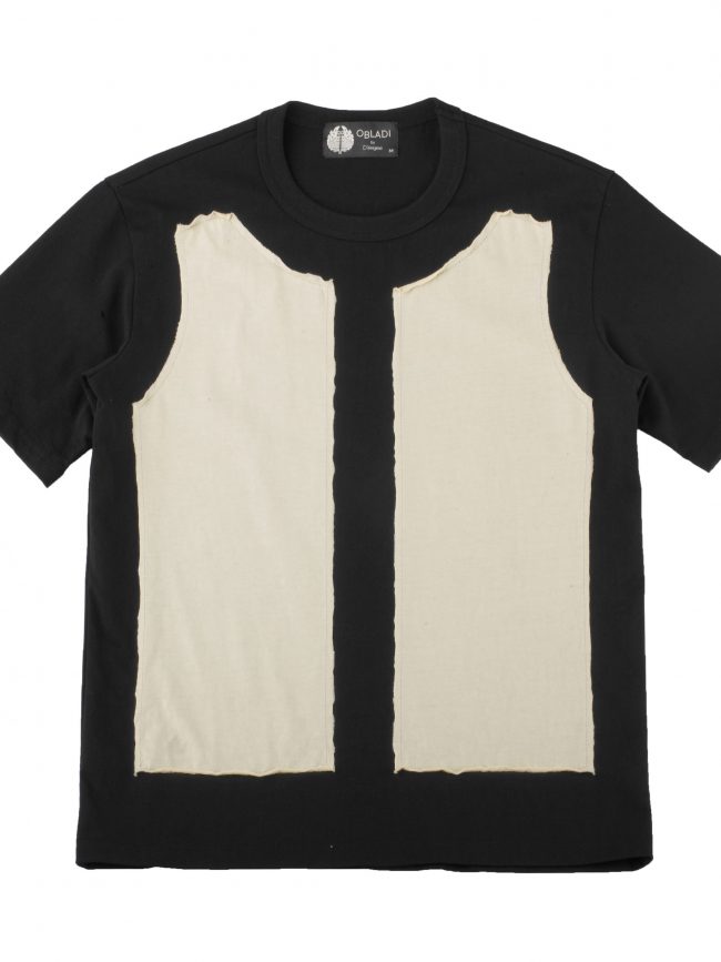 Two half patchwork t-shirt