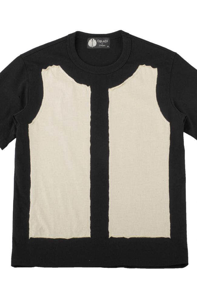 Two half patchwork t-shirt