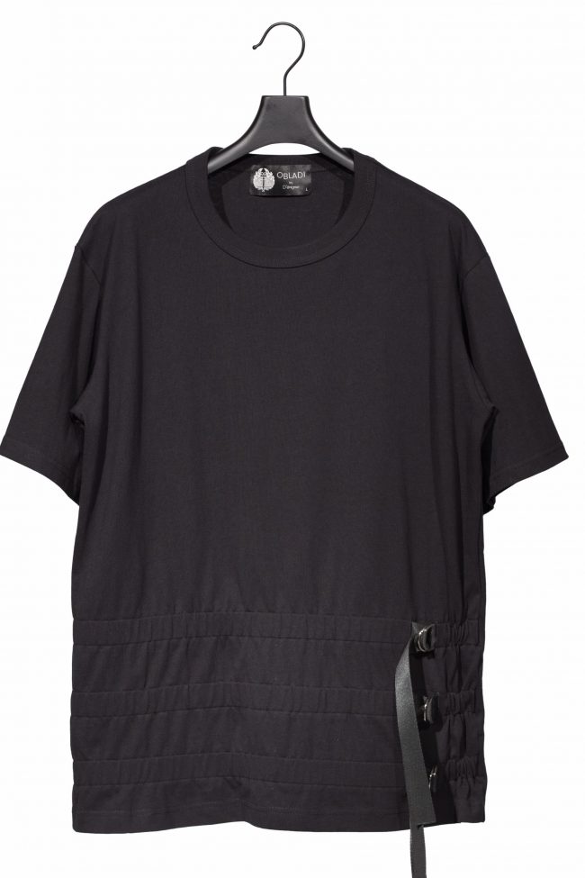 D-rings bottom gathered t-shirt