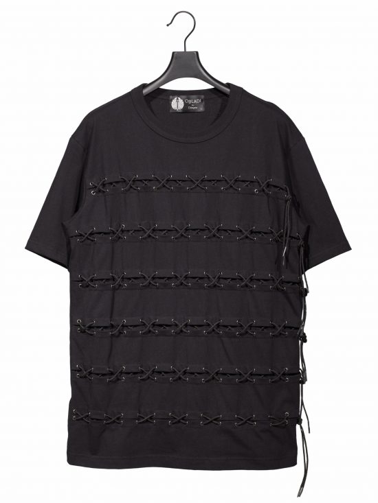 Multiple lace-up eyelets t-shirt