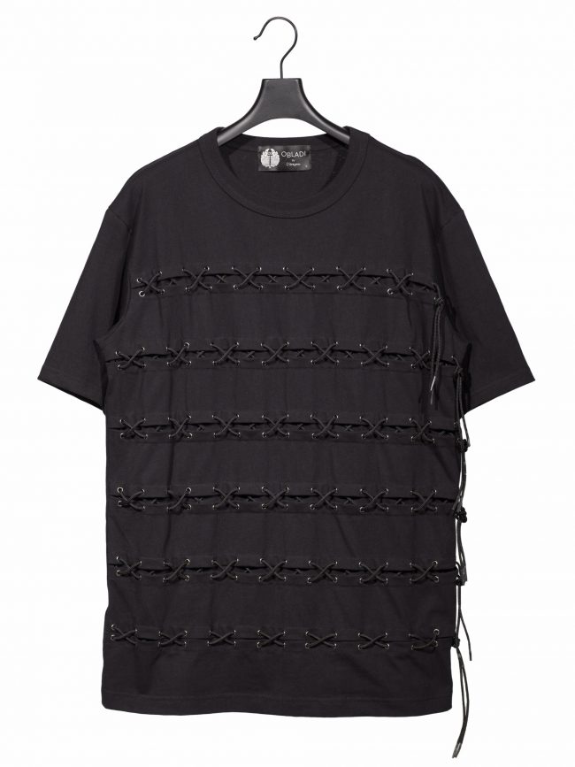 Multiple lace-up eyelets t-shirt