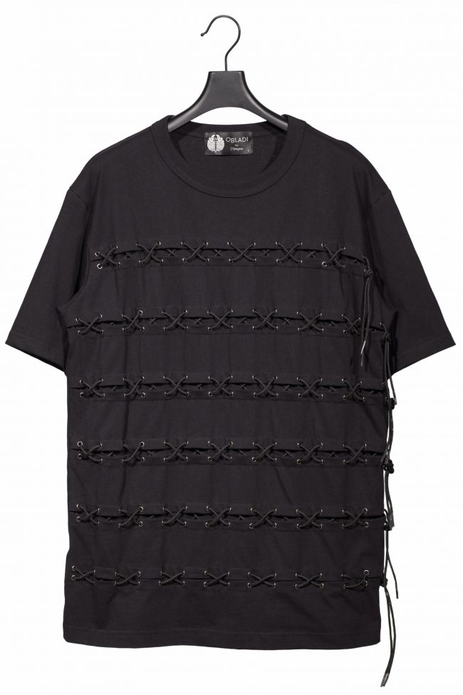 Multiple lace-up eyelets t-shirt