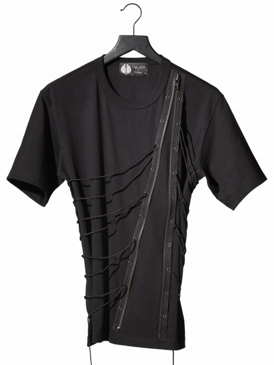 Zippers tight up t-shirt