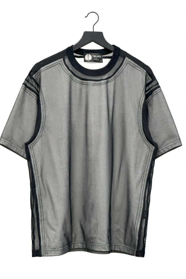 Patchwork and mesh t-shirt